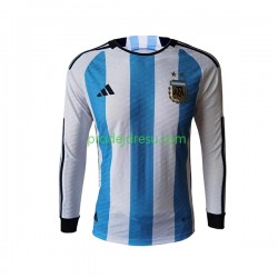 Argentina Dresy Fotbal Muž Domácí World Cup 2022 Dlouhý rukáv