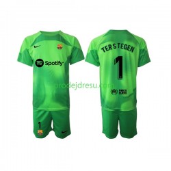 FC Barcelona Dresy Fotbal Ter Stegen 1 Brankářské Dětský Domácí 2022-2023 Krátký rukáv