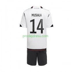 Německo Dresy Fotbal Musiala 14 Dětský Domácí World Cup 2022 Krátký rukáv