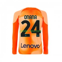Inter Milán Dresy Fotbal Andre Onana 24 Brankářské Muž Čtvrtý 2022-2023 Dlouhý rukáv