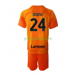 Inter Milán Dresy Fotbal Andre Onana 24 Brankářské Dětský Čtvrtý 2022-2023 Krátký rukáv