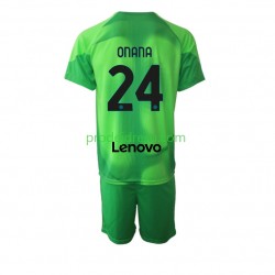Inter Milán Dresy Fotbal Andre Onana 24 Brankářské Dětský Alternativní 2022-2023 Krátký rukáv