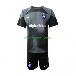 Inter Milán Dresy Fotbal Brankářské Dětský Domácí 2022-2023 Krátký rukáv