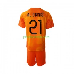 Saúdská Arábie Dresy Fotbal Mohammed Al-Owais 21 Brankářské Dětský Venkovní World Cup 2022 Krátký rukáv