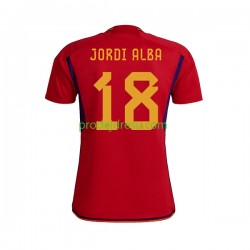 Španělsko Dresy Fotbal JORDI ALBA 18 Muž Domácí World Cup 2022 Krátký rukáv