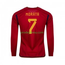 Španělsko Dresy Fotbal MORATA 7 Muž Domácí World Cup 2022 Dlouhý rukáv