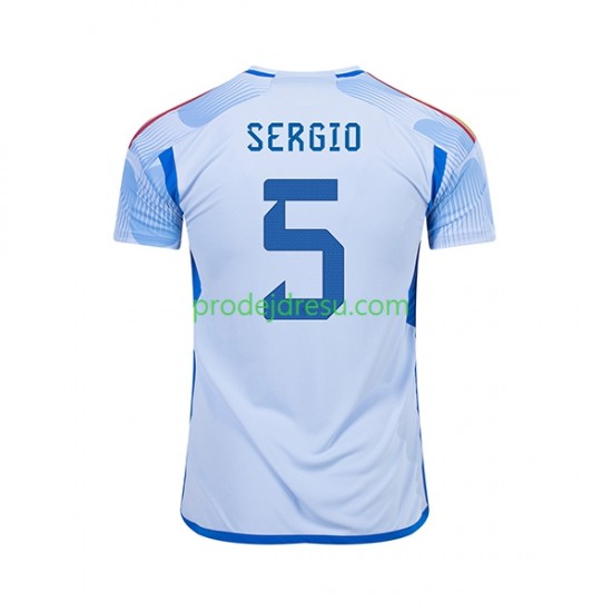 Španělsko Dresy Fotbal SERGIO BUSQUETS 5 Muž Venkovní World Cup 2022 Krátký rukáv
