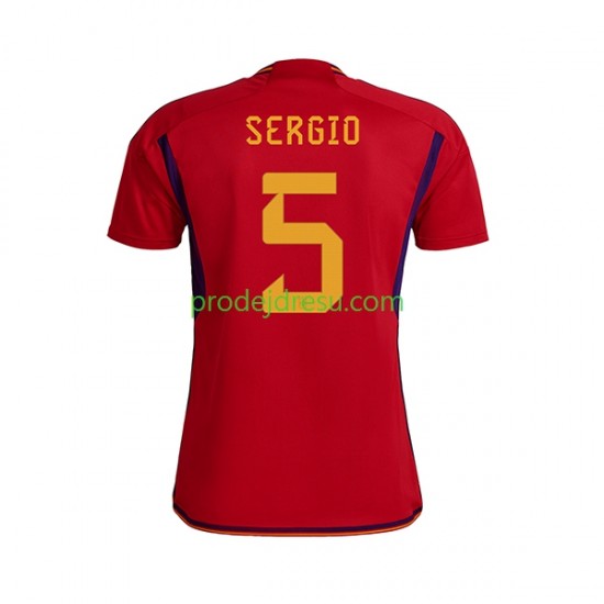 Španělsko Dresy Fotbal SERGIO BUSQUETS 5 Muž Domácí World Cup 2022 Krátký rukáv