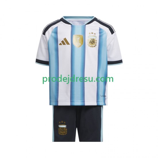 Argentina Dresy Fotbal Dětský Domácí World Cup 2026 Krátký rukáv