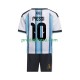 Argentina Dresy Fotbal Lionel Messi 10 Dětský Domácí World Cup 2026 Krátký rukáv