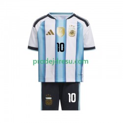 Argentina Dresy Fotbal Lionel Messi 10 Dětský Domácí World Cup 2026 Krátký rukáv