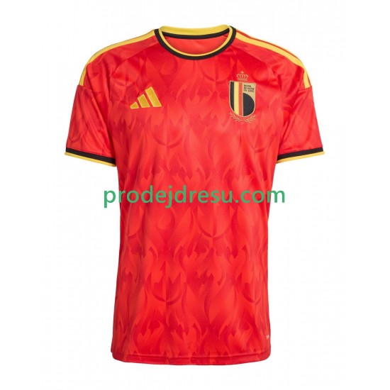 Belgie Dresy Fotbal Muž Domácí World Cup 2026 Krátký rukáv