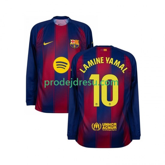 FC Barcelona Dresy Fotbal Lamine Yamal 10 Muž Domácí 2025-2026 Dlouhý rukáv