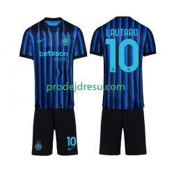Inter Milán Dresy Fotbal Lautaro Martinez 10 Dětský Domácí 2025-2026 Krátký rukáv