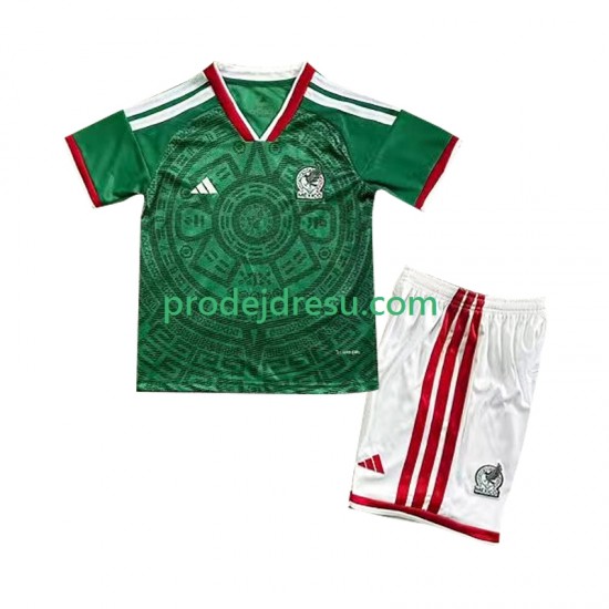 Mexiko Dresy Fotbal Dětský Domácí World Cup 2026 Krátký rukáv