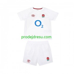 Anglie Dresy Rugby Dětský Domácí 2024 Krátký rukáv