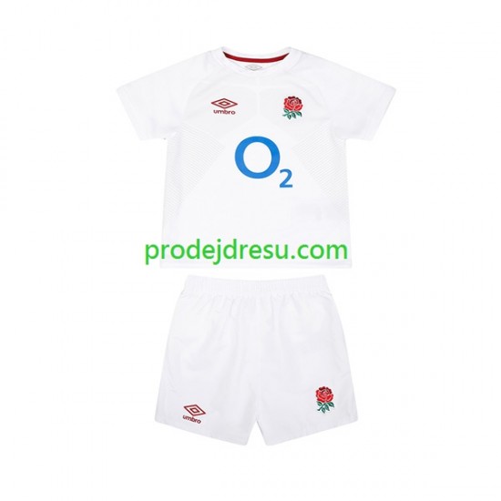 Anglie Dresy Rugby Dětský Domácí 2024 Krátký rukáv