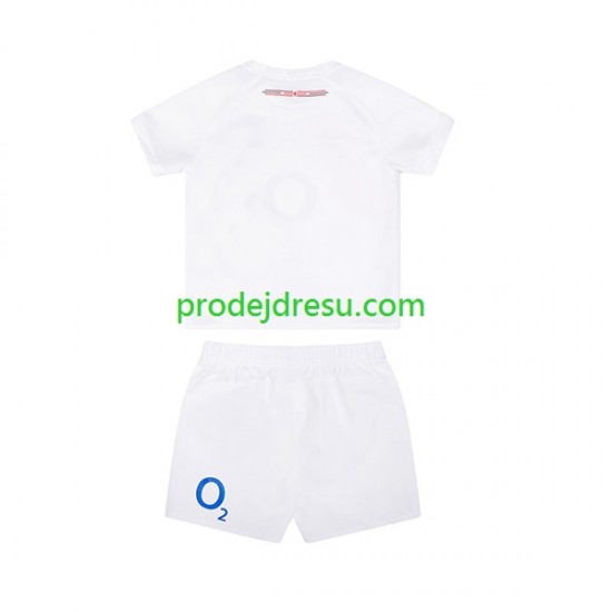 Anglie Dresy Rugby Dětský Domácí 2024 Krátký rukáv