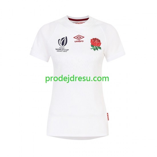 Anglie Dresy Rugby Žena Domácí RWC 2023 Krátký rukáv