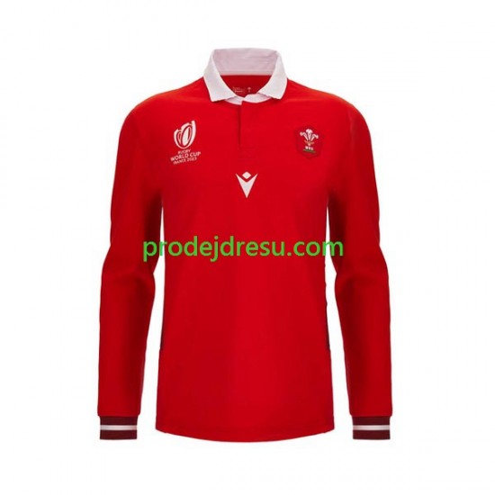 Wales Dresy Rugby Muž Domácí RWC 2023 Dlouhý rukáv