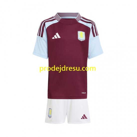 Aston Villa Dresy Fotbal Dětský Domácí 2024-2025 Krátký rukáv
