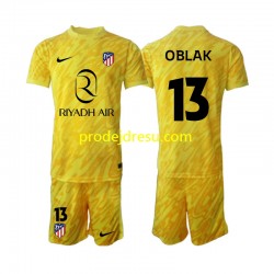 Atlético Madrid Dresy Fotbal Jan Oblak 13 Brankářské Dětský Alternativní 2024-2025 Krátký rukáv