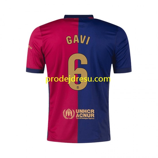 FC Barcelona Dresy Fotbal GAVI 6 Muž Domácí 2024-2025 Krátký rukáv
