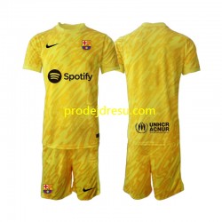 FC Barcelona Dresy Fotbal Brankářské Dětský Venkovní 2024-2025 Krátký rukáv