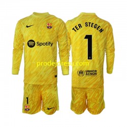 FC Barcelona Dresy Fotbal Ter Stegen 1 Brankářské Dětský Venkovní 2024-2025 Dlouhý rukáv