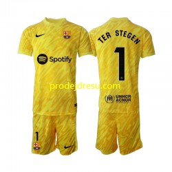 FC Barcelona Dresy Fotbal Ter Stegen 1 Brankářské Dětský Venkovní 2024-2025 Krátký rukáv