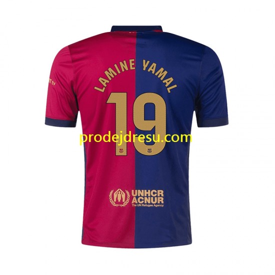 FC Barcelona Dresy Fotbal Lamine Yamal 19 Muž Domácí 2024-2025 Krátký rukáv