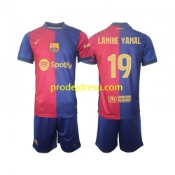 FC Barcelona Dresy Fotbal UCL Font Lamine Yamal 19 Dětský Domácí 2024-2025 Krátký rukáv