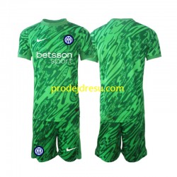 Inter Milán Dresy Fotbal Brankářské Dětský Domácí 2024-2025 Krátký rukáv
