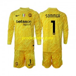 Inter Milán Dresy Fotbal Yann Sommer 1 Brankářské Dětský Venkovní 2024-2025 Dlouhý rukáv