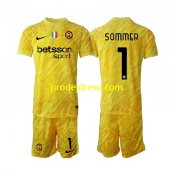 Inter Milán Dresy Fotbal Yann Sommer 1 Brankářské Dětský Venkovní 2024-2025 Krátký rukáv