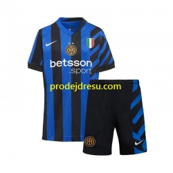 Inter Milán Dresy Fotbal Dětský Domácí 2024-2025 Krátký rukáv