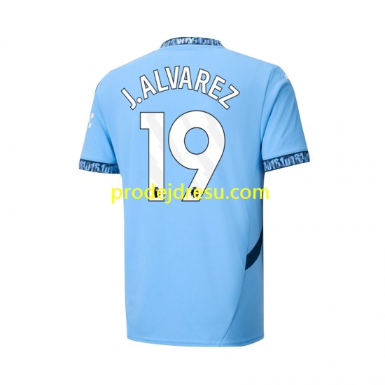 Manchester City Dresy Fotbal Julian Alvarez 19 Muž Domácí 2024-2025 Krátký rukáv