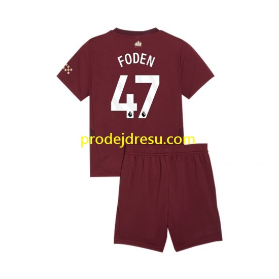 Manchester City Dresy Fotbal Phil Foden 47 Dětský Alternativní 2024-2025 Krátký rukáv