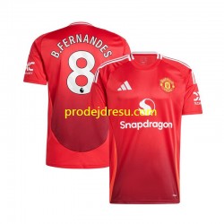 Manchester United Dresy Fotbal Bruno Fernandes 8 Muž Domácí 2024-2025 Krátký rukáv