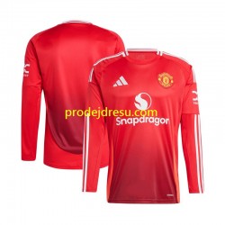 Manchester United Dresy Fotbal Muž Domácí 2024-2025 Dlouhý rukáv