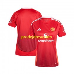 Manchester United Dresy Fotbal Žena Domácí 2024-2025 Krátký rukáv