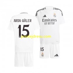 Real Madrid Dresy Fotbal Arda Guler 15 Dětský Domácí 2024-2025 Krátký rukáv