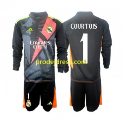 Real Madrid Dresy Fotbal Thibaut Courtois 1 Brankářské Dětský Venkovní 2024-2025 Dlouhý rukáv
