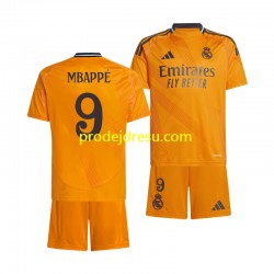 Real Madrid Dresy Fotbal Kylian Mbappé 9 Dětský Venkovní 2024-2025 Krátký rukáv