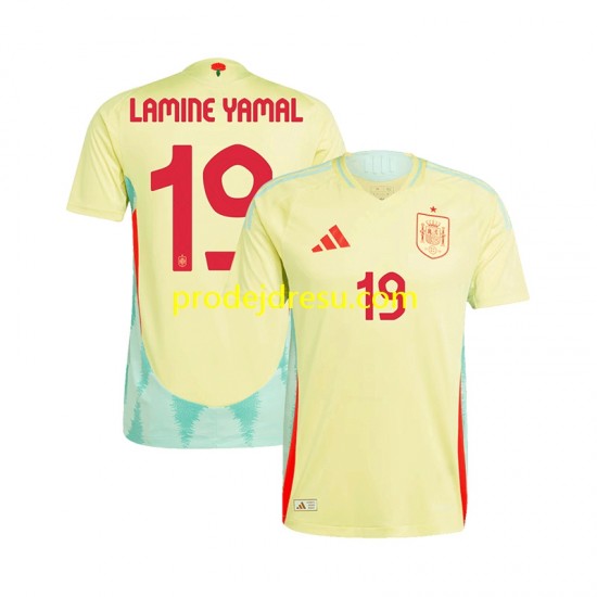 Španělsko Dresy Fotbal LAMINE YAMAL 19 Muž Venkovní Euro 2024 Krátký rukáv