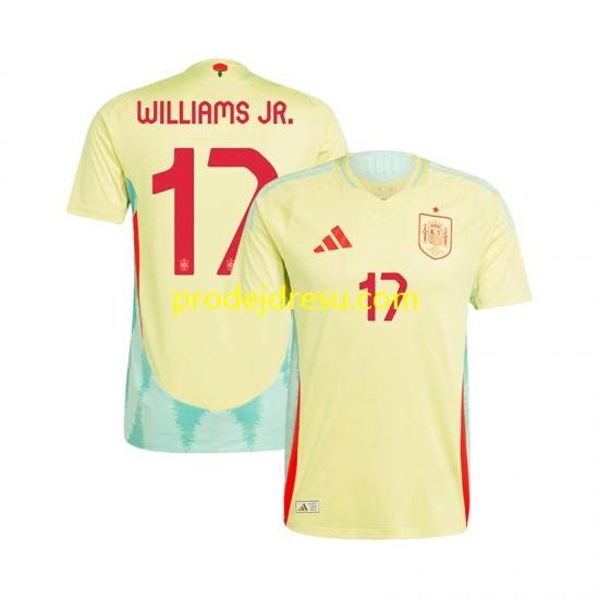 Španělsko Dresy Fotbal WILLIAMS JR 17 Muž Venkovní Euro 2024 Krátký rukáv