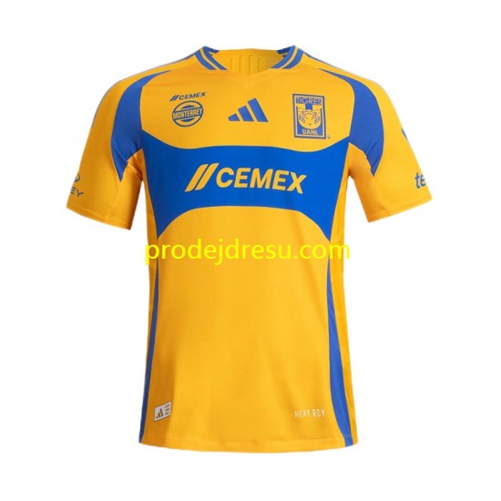 Tigres UANL Dresy Fotbal Muž Domácí 2024-2025 Krátký rukáv