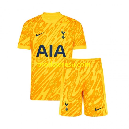 Tottenham Hotspur Dresy Fotbal Brankářské Dětský Domácí 2024-2025 Krátký rukáv
