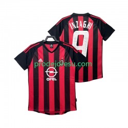AC Milán Dresy Fotbal INZAGHI 9 2003 Retro Muž Domácí 2002 Krátký rukáv