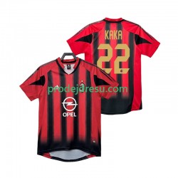 AC Milán Dresy Fotbal KAKA 22 2005 Retro Muž Domácí 2004 Krátký rukáv